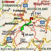 Situationsplan bei Anfahrt von Richtung Bern